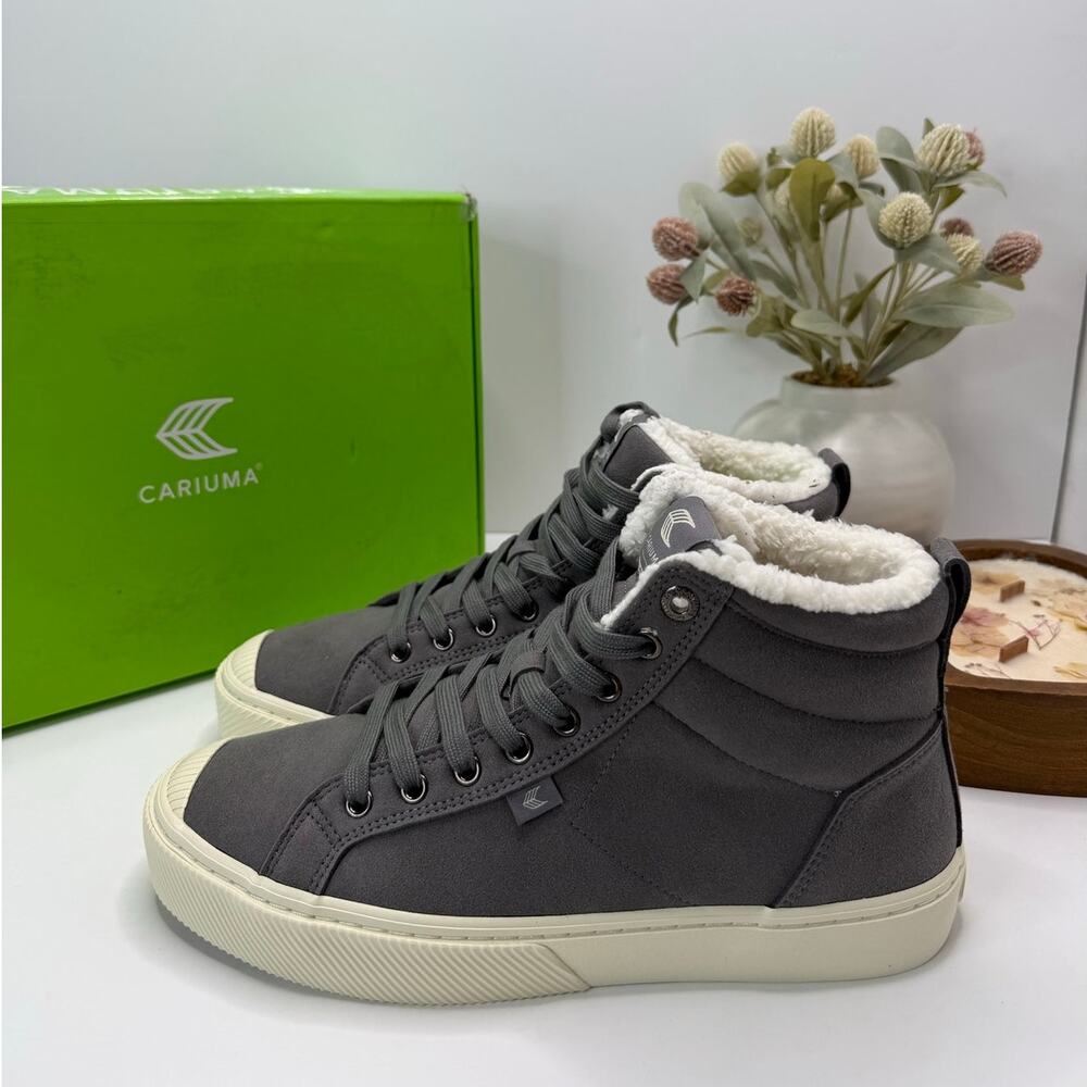 Cariuma OCA Therma High Suede Boots Sneaker Charcoal Gray Women's 10/Men 8.5 NWB